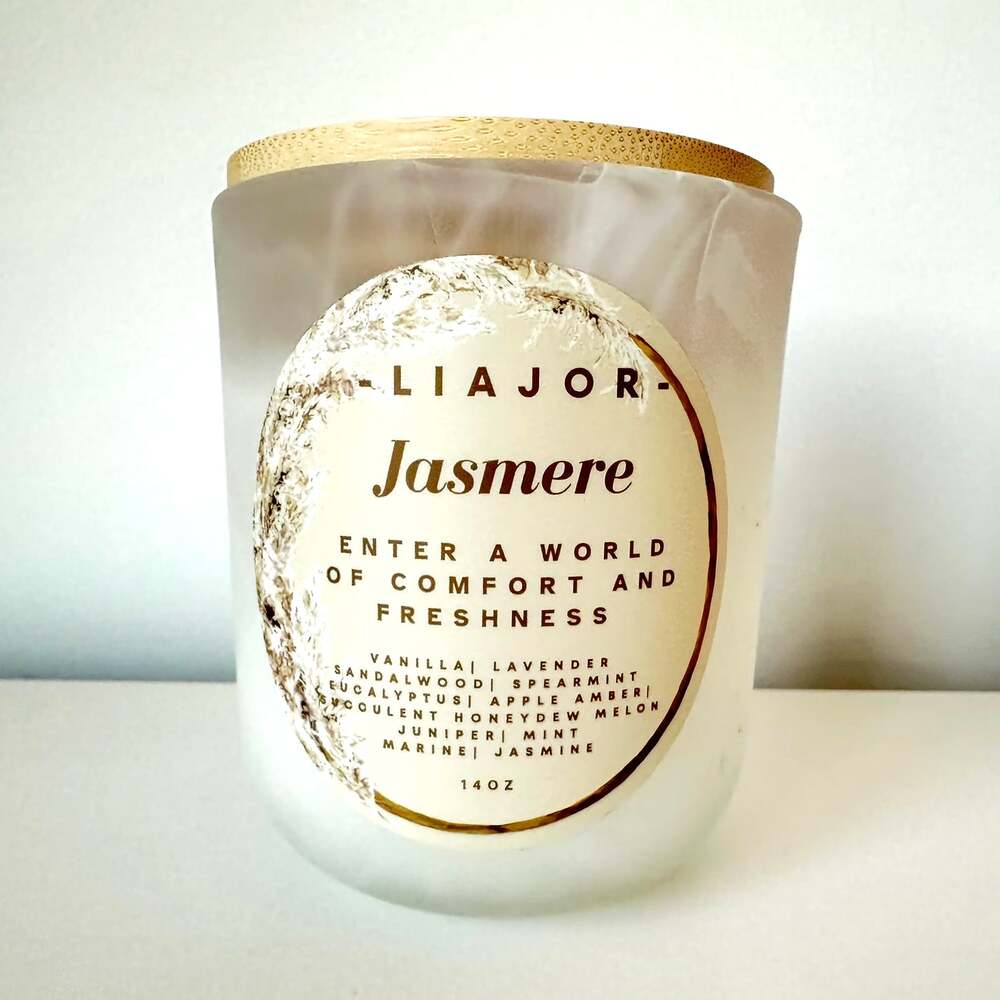 Liajor Jasmere Organic Soy Wax Double Wick Candle 14oz